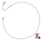 Колье Boccadamo Caleida KGR008RS R/V/BL/RG с кристаллами Swarovski, покрытием золотом