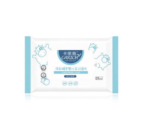 (0.2PV)CARICH Детские влажные салфетки с экстрактом молока