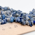 Содалит, крошка 4-8 мм, цена за нить 38 см