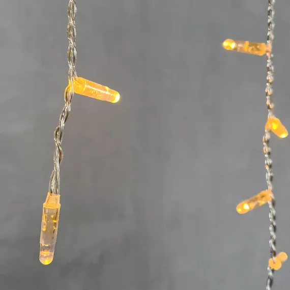 Светодиодная бахрома с колпачком 4,9*0,5 м., 189 экстра теплых белых LED ламп, прозрачный провод ПВХ, IP65, Beauty Led (PIL189CAP-10-2EWW)