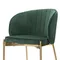 Стул Coral темно-зеленый велюр с золотыми ножками