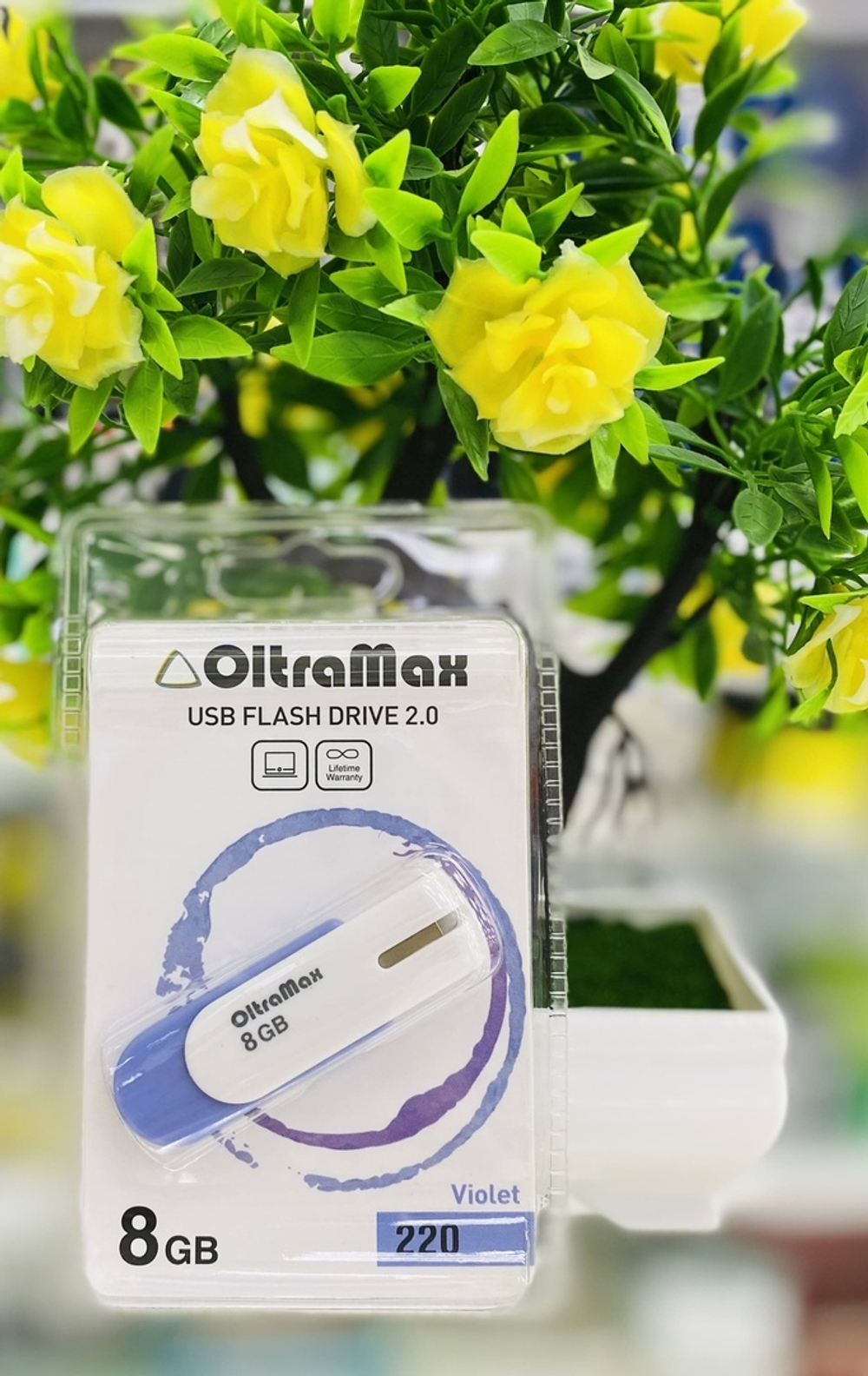 USB Флешка 8GB OltraMax 220 , USB 2.0, фиолетовая