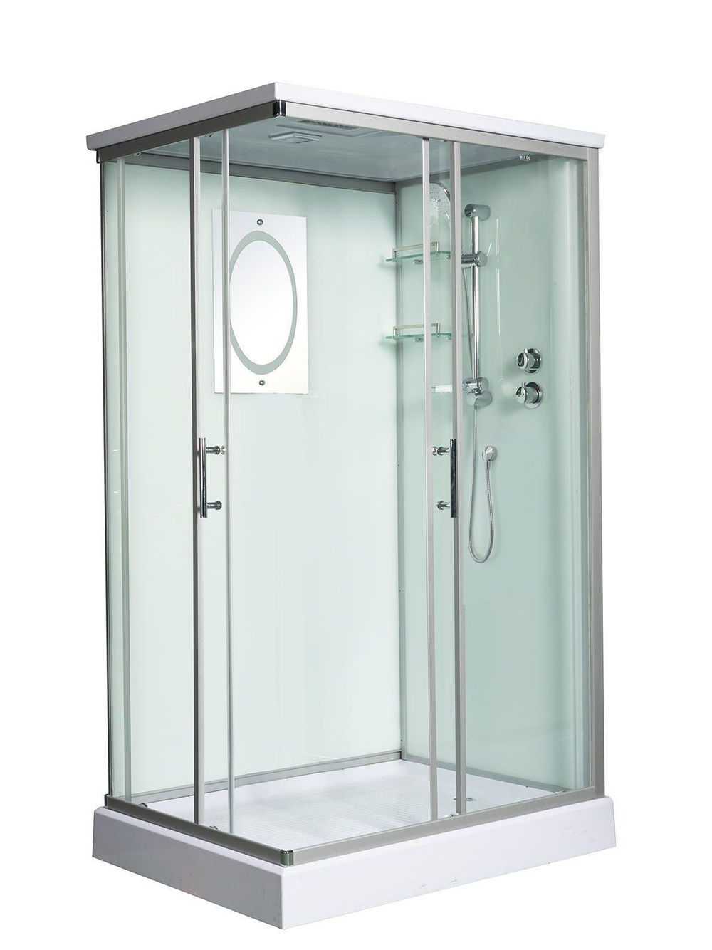 Душевая кабина WeltWasser  WW500 LAINE 1204 120х90 см,  прозрачное стекло, поддон низкий, крыша, гидромассаж