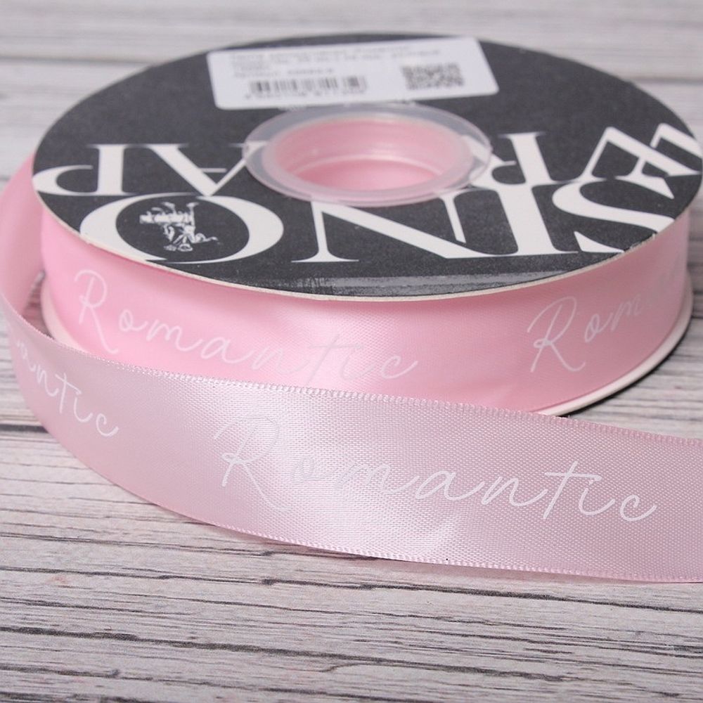 Лента &quot;Романтик&quot; 2,5см*25ярд РОЗОВЫЙ