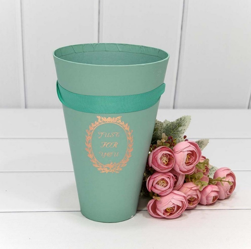 Коробка Ваза "Just for you" Бирюзовая