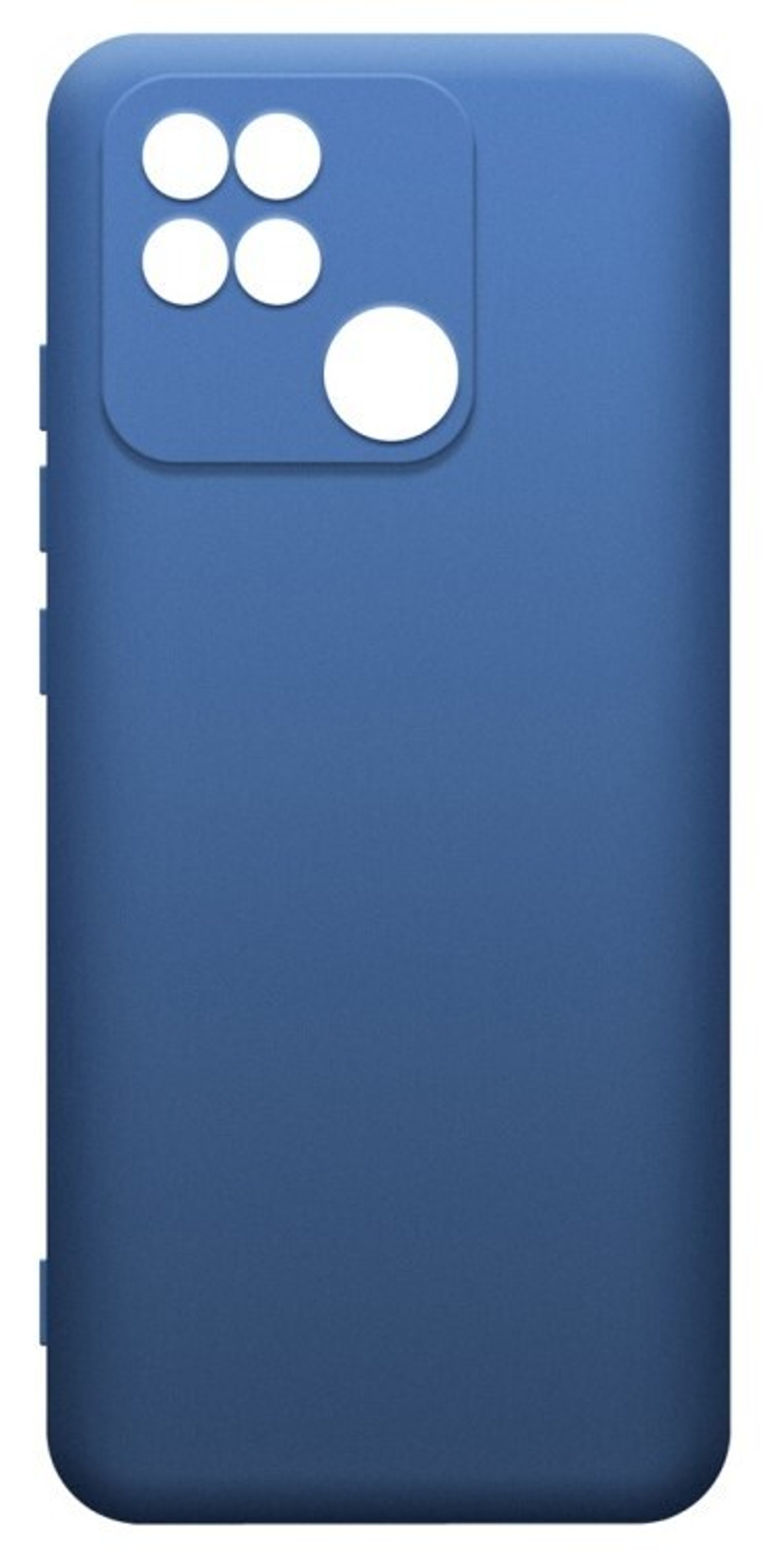 Силиконовый чехол с микрофиброй для Xiaomi Redmi 10C DF (blue)