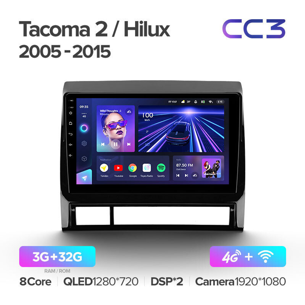 Teyes CC3 9" для Toyota Tacoma 2, Hilux 2005-2015