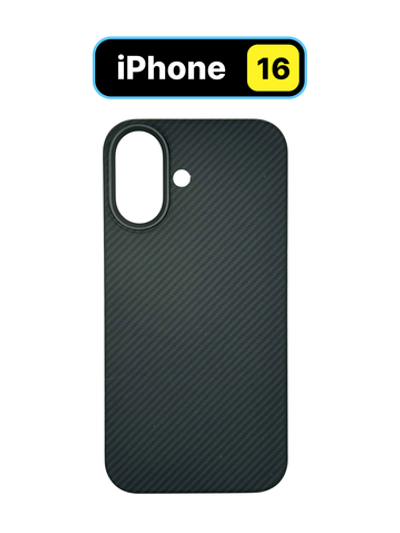 Карбоновый чехол MosSeller для iPhone 16, черный
