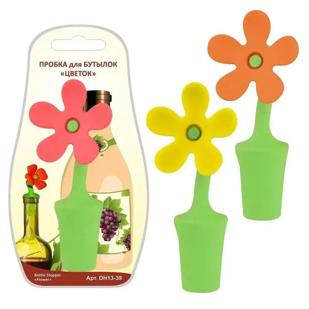 Пробка для бутылок Цветок 3цв
