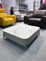 Стол журнальный CT2360 (90) бежевая матовая керамика/DR#45/бежевый