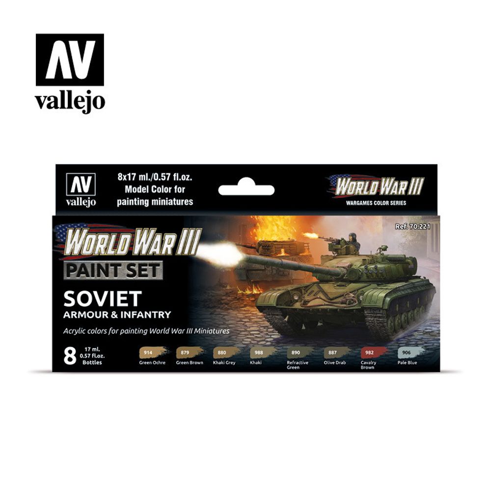 Model Color Set: WWIII Soviet Armour &amp; Infantry (8)