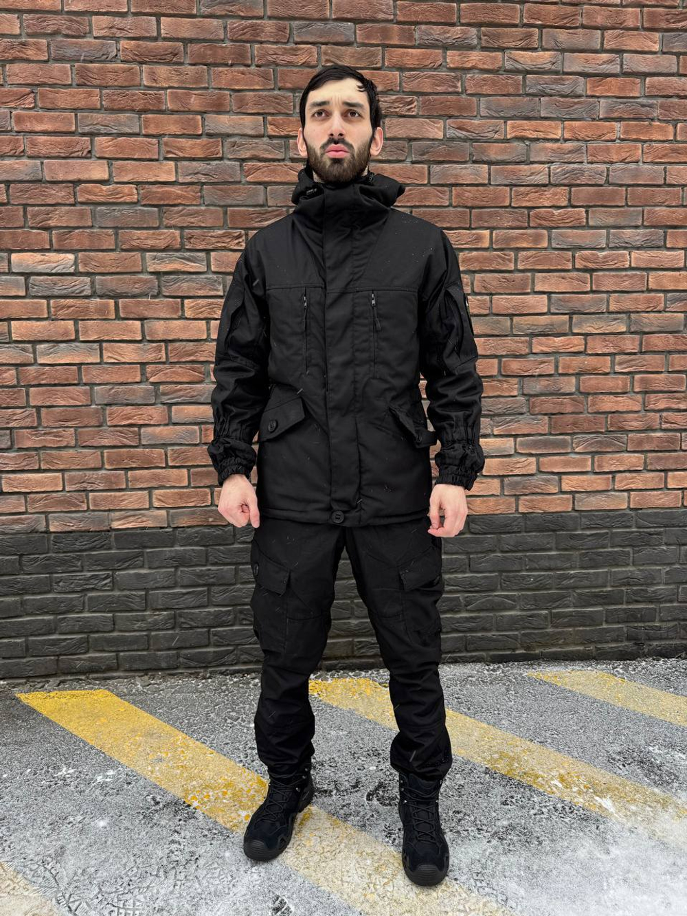 Костюм горка 6 флис осень-зима / черный