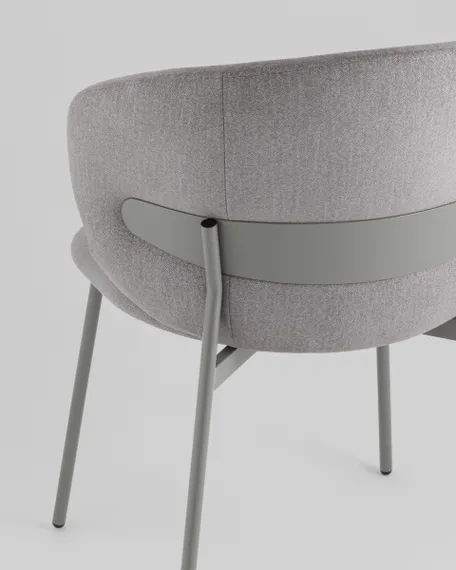 Стул Blaze, серый велюр, серые ножки