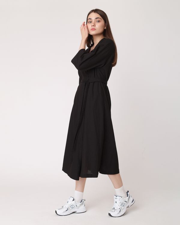 Платье На запах Черное - фото 3