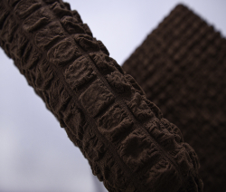 Чехол на стул без оборки со спинкой, цвет Кофе, Набор 6 шт.