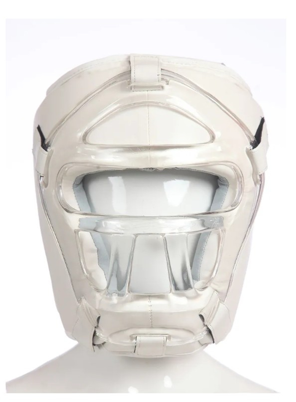 Шлем для всестилевого каратэ со съемной маской (белый)