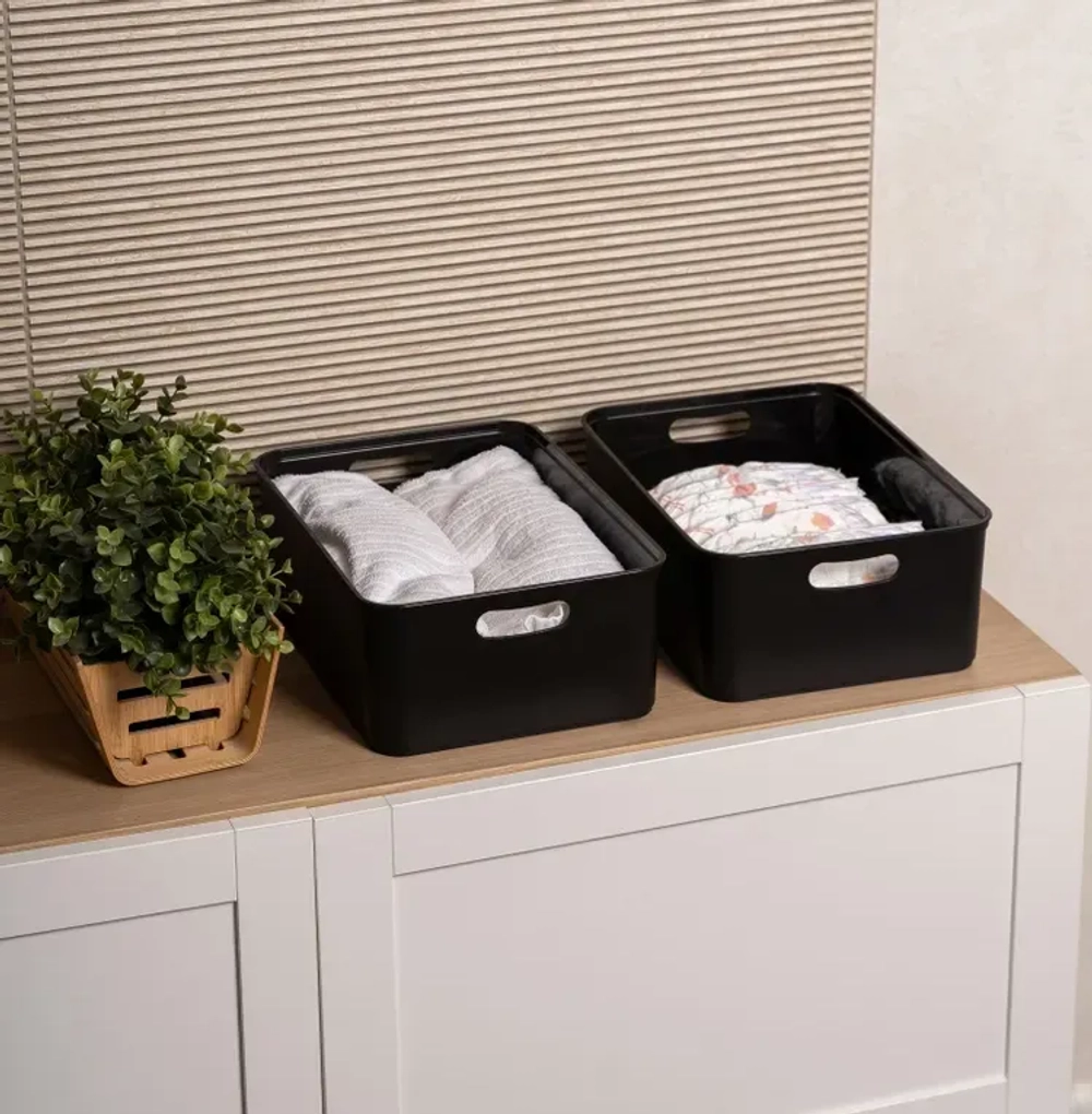 Корзина Agraba, 7.5 л, 32х 23х12 см, базальт, пластик