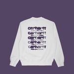  Толстовка мужская Carhartt WIP Ink Bleed Sweatshirt артикул:I032866_white_tyrian - купить в магазине Дайс