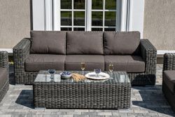 "Боно" лаунж-зона из искусственного ротанга, цвет графит