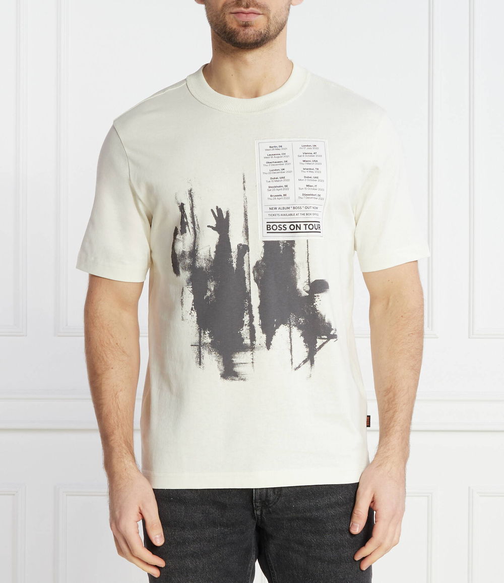 Футболка Te_Patchwork BOSS ORANGE - кремовый(50511051)