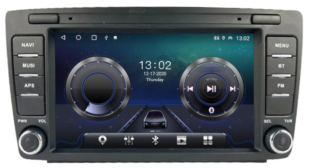 Магнитола для Skoda Octavia A5 2004-2013, Yeti 2009-2018 (Swing/Bolero) - Carmedia MKD-8307-S10 Android 12, ТОП процессор, 4Гб+64Гб, CarPlay, SIM-слот