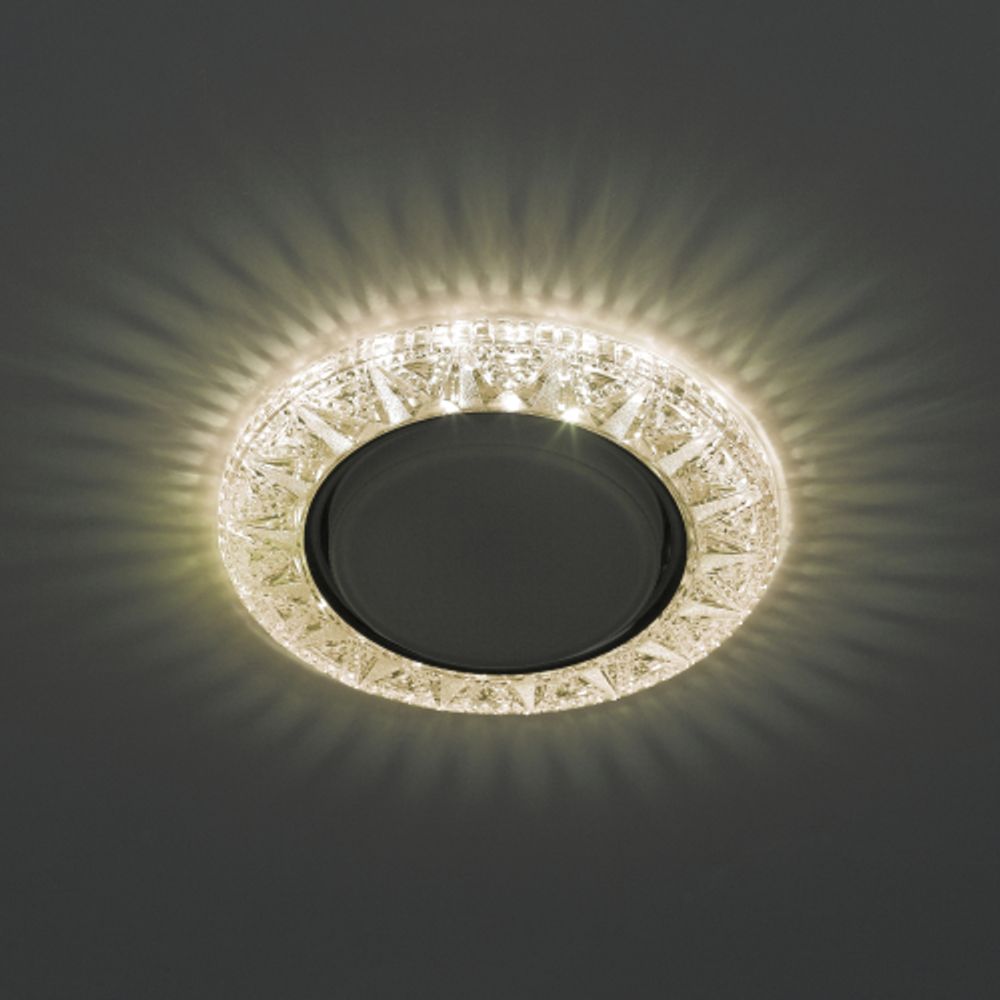 DK LD22 CHP/WH Светильник ЭРА декор cо светодиодной подсветкой Gx53, шампань | Встраиваемые LED светильники