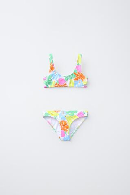 ZARA КУПАЛЬНИК С ФРУКТОВЫМ ПРИНТОМ, РАЗНОЦВЕТНЫЙ