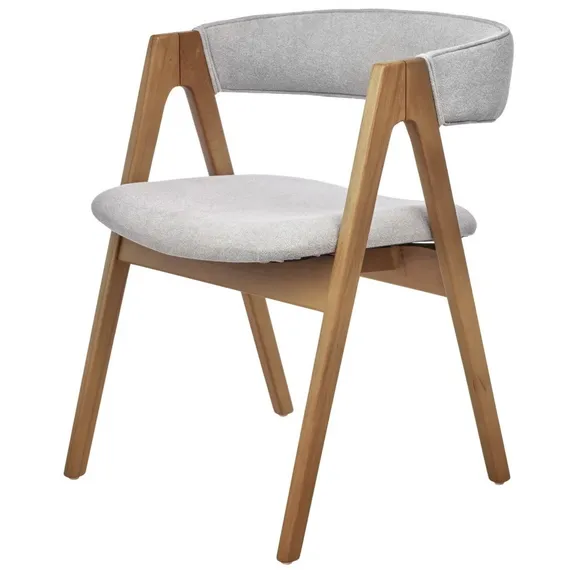 Стул Halston, орех, серое букле