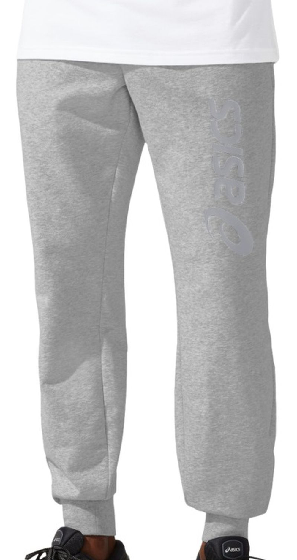 Мужские теннисные штаны Asics Big Logo Sweat Pant - glacier grey/piedmont grey