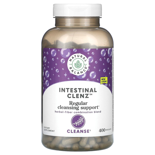 Natural Balance, Intestinal Clenz, средство для очищения кишечника, 400 растительных капсул