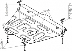 Защита для Honda Stream 2WD Motodor.70811