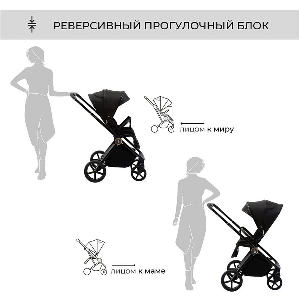 Детская коляска Sweet Baby Elegante 2 в 1 SBL GL Black