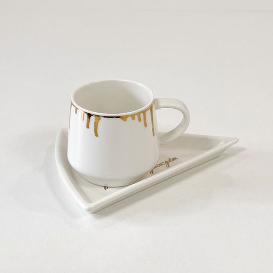 Чайная пара "Золотые подтёки", 150 мл