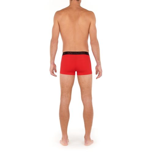 Мужские трусы боксеры набор из 2-х штук (красные,черные) HOM BOXERLINES #2 Boxer Briefs HO1 2p 400405_40D045