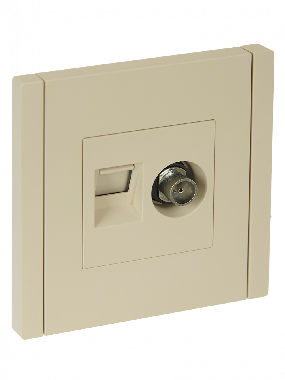 FORTE&PIANO Розетка двойная TV+RJ45 кат.6 FP437 ваниль IEK