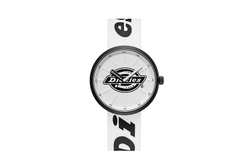 Dickies 114 Dix Wrist Watch Quartz Movement Silicone Strap White Dial Women"s Watch