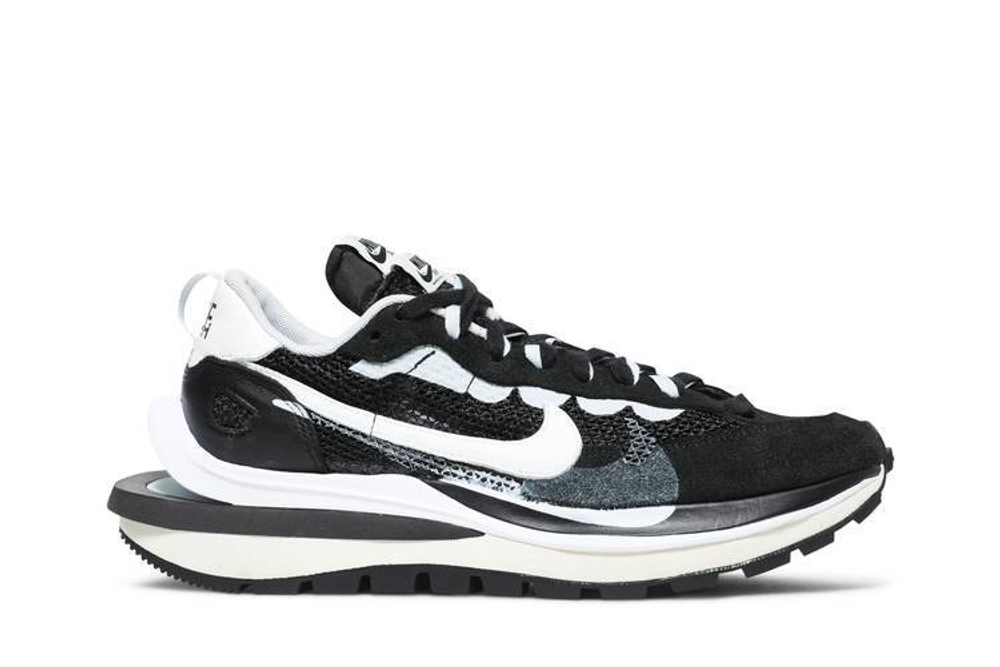 Кроссовки Sacai X Nike Vaporwaffle Black And White