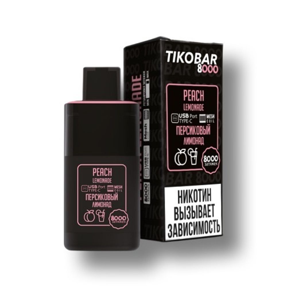 Tikobar 8000 - Peach Lemonade (Персиковый Лимонад)
