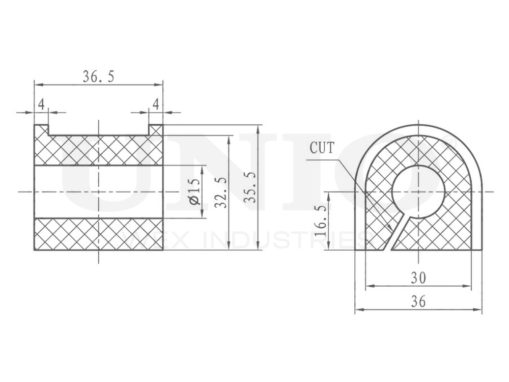 Втулка заднего стабилизатора UNIO RMP-10143
