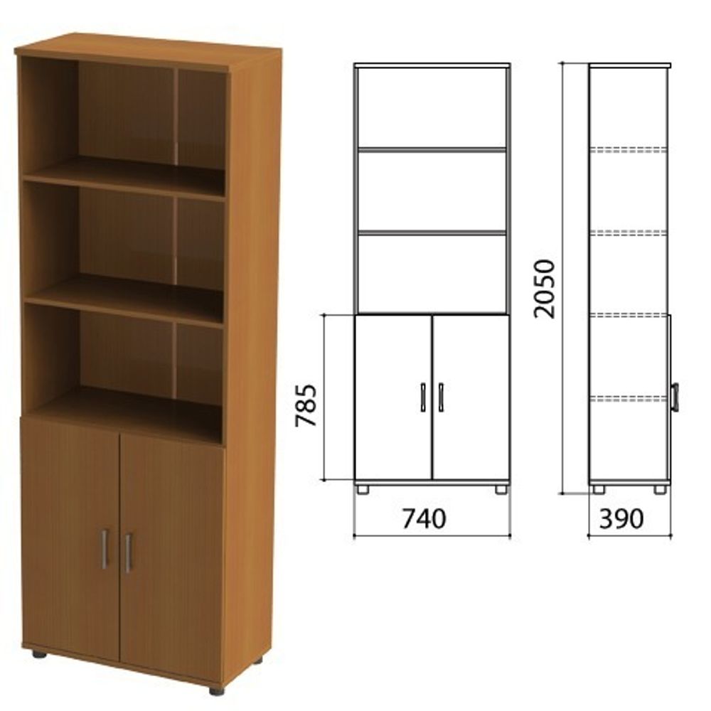 Шкаф полузакрытый "Монолит", 740х390х2050 мм