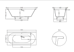 Ванна Salini Ornella AXIS S-Sense 180x80 103411M белая матовая