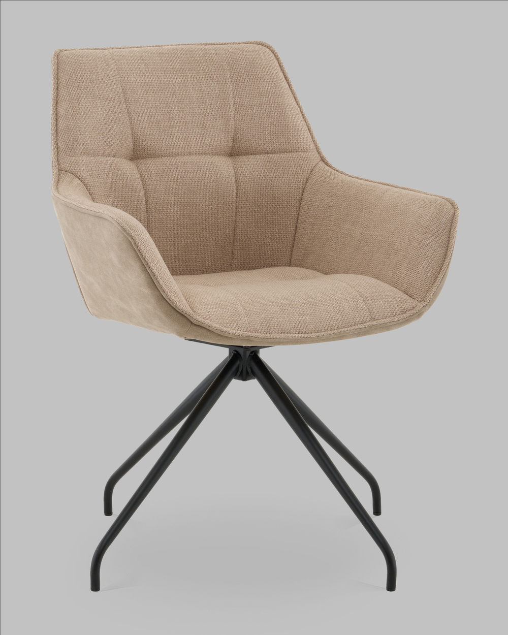 Кресло вращающееся Кимберли рогожка/замша бежевый