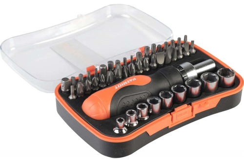 Отвертка-трещотка с битами и торцевыми головками PATRIOT SPS-46 46 предметов Patriot (1165) 350003304