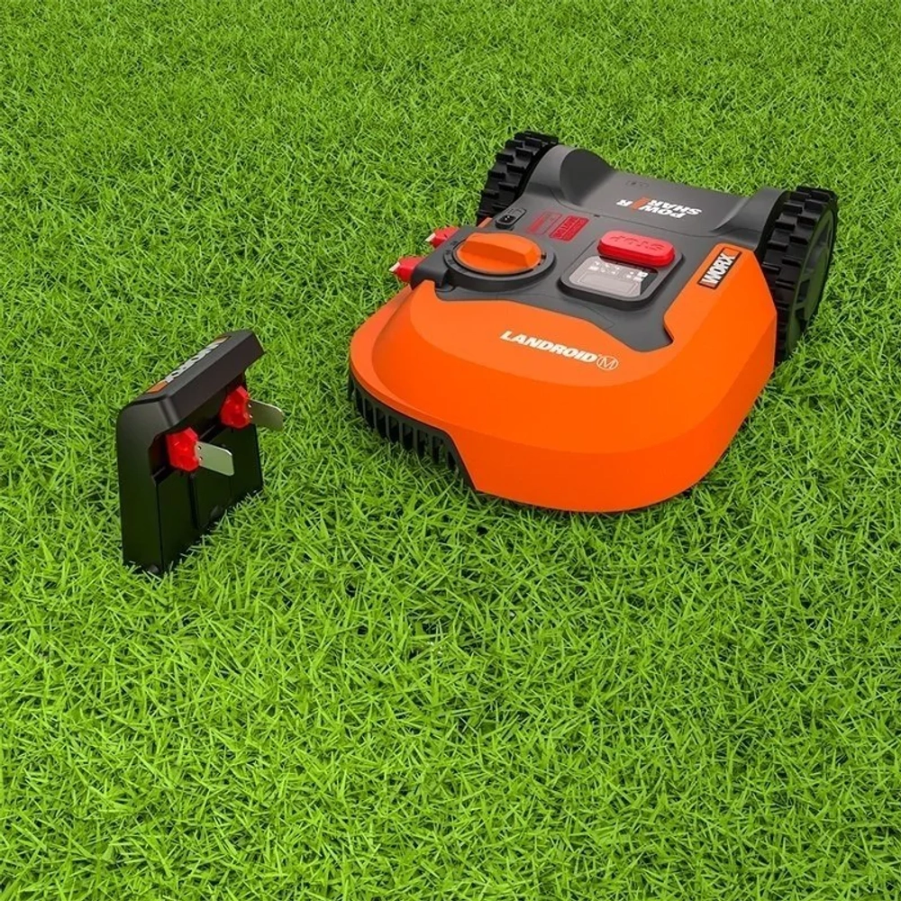Робот-газонокосилка WORX Landroid M WR142E (700 м²) В нож 18 см, WR142E