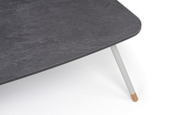 "Верона" журнальный стол из HPL 120х65, H40, каркас светло-серый (RAL 7035) муар, цвет столешницы "серый гранит"