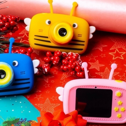 Детский фотоаппарат CHILDRENS FUN CAMERA Розовый медвежонок, Детская камера, Игрушечные камеры