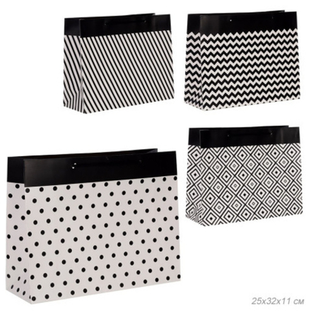 Пакет подарочный 25х32х11 / 1615-1 /уп 12/480/ микс