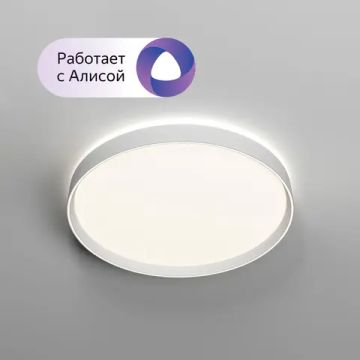 Умный накладной потолочный светильник с пультом LED 50W 3000К-6500К DK6511-WH/1 белый Plato Denkirs