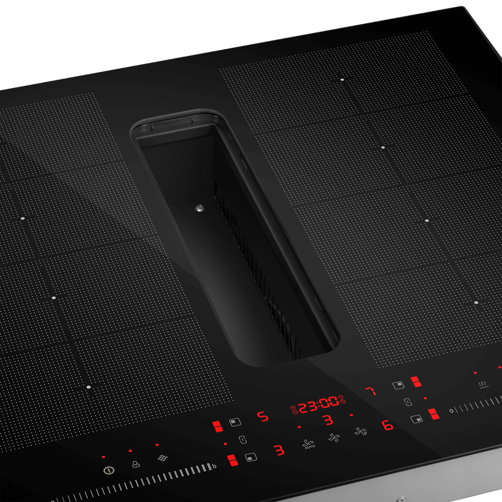 Индукционная варочная панель с интегрированной вытяжкой и Flex Zone MAUNFELD MIHC604SF2BK