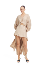 Платье с баской BE YOURSELF Beige